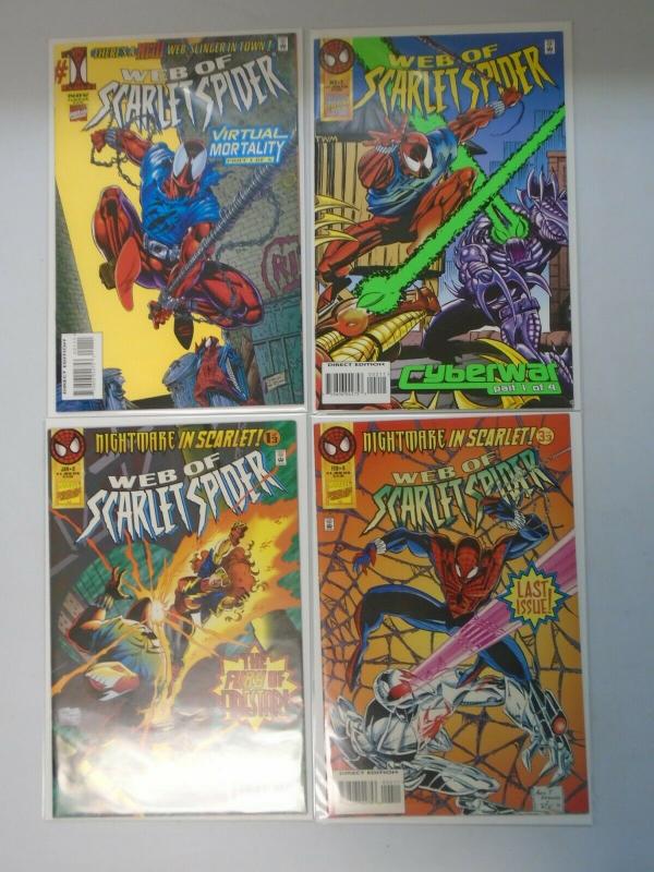 Web of Scarlet Spider set #1-4 Direct Edition 8.0/VF (1995)