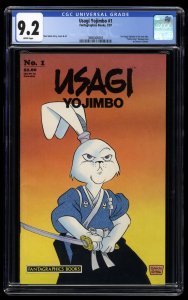 Usagi Yojimbo (1987) #1 CGC NM- 9.2 White Pages 1st Usagi in his own title!