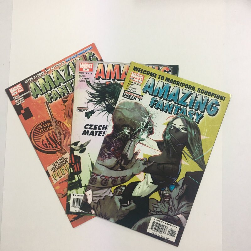 Amazing Fantasy #8 #9 #13 Lot  2nd Scorpion  2nd Carmilla Black  1st Vegas  2005 