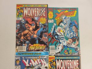4 Marvel Comics #116 118 Wolverine + #12 X-Force + #16 X-Men 69 TJ303