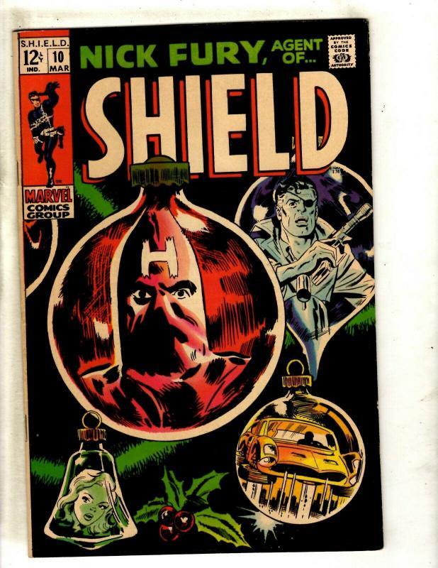 Nick Fury Agent Of Shield # 10 VF Marvel Comic Book Avengers Steranko Cov JF23