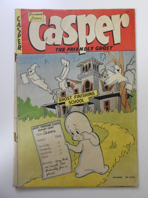 Casper The Friendly Ghost #1  FR Cover detached, centerfold detached top staple