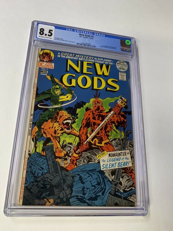 New Gods 7 Cgc 8.5 Ow/w Pages 1st Steppenwolf Dc Comic