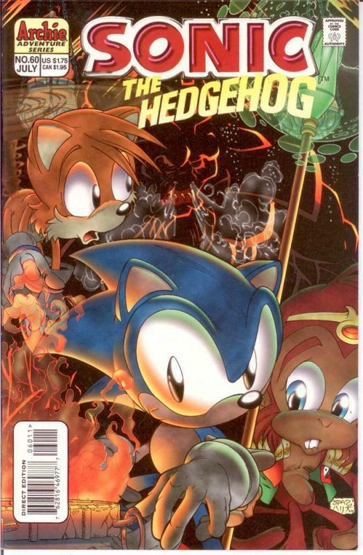 SONIC THE HEDGEHOG (1993 ARCHIE) 60 VF-NM  July 1998 COMICS BOOK