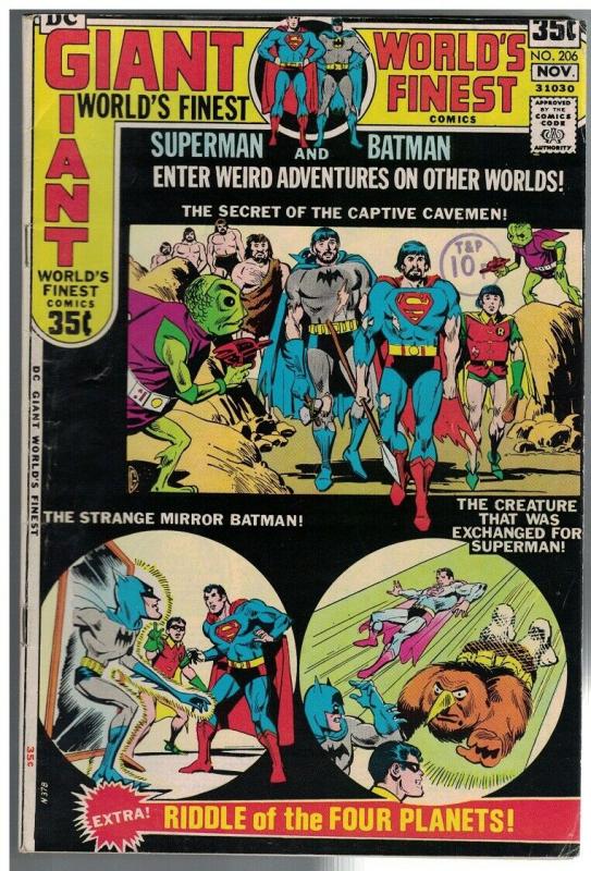 WORLDS FINEST 206 (GIANT)  VG Nov. 1971