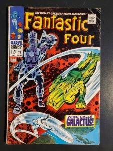 Fantastic Four #74 1967 VG (4.0) Galactus/Silver Surfer story Jack Kirby|