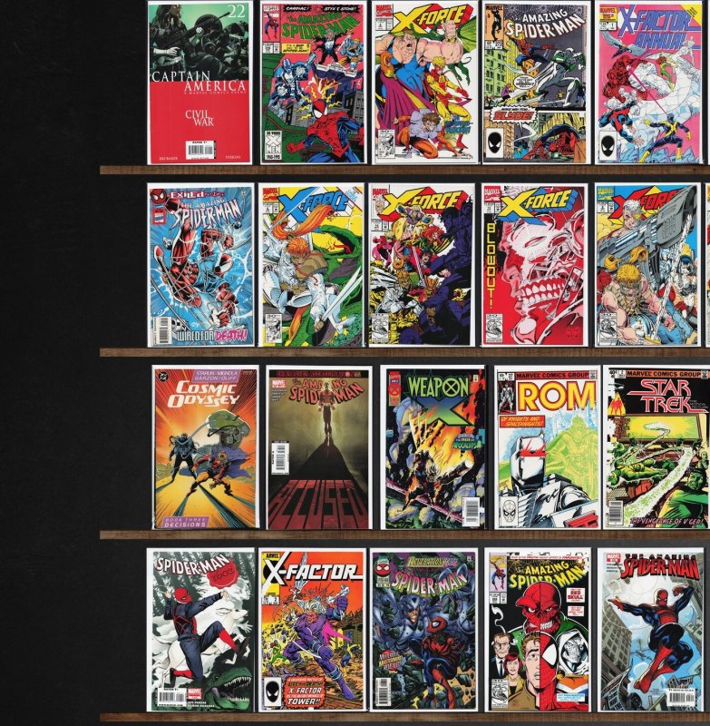 Huge Lot 130+ Comics with Rom, The Amazing Spider-Man, Namor & More!