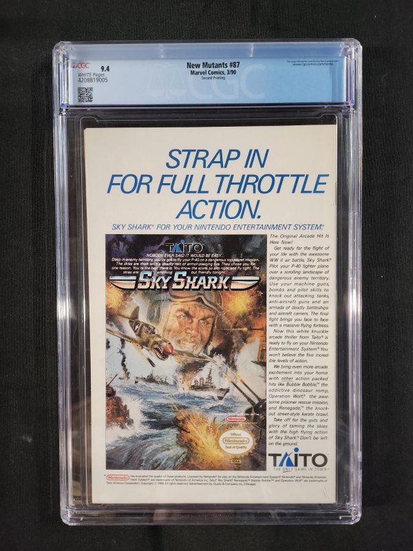 New Mutants #87 - 1st App Cable & Stryfe / 2nd Print (CGC 9.4) 1987