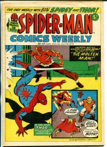 Spider-Man Comics Weekly #22 1973- British- Molten Man VG