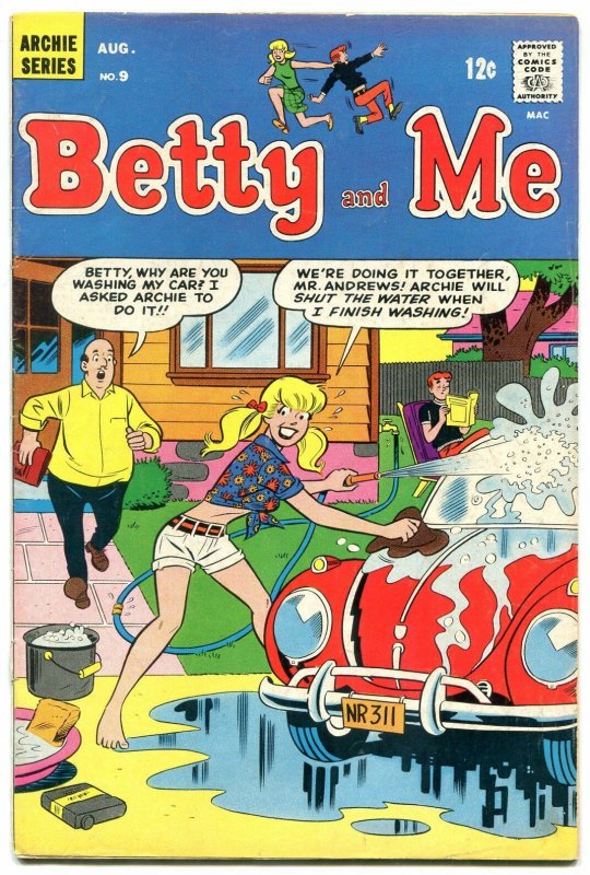 Betty and Me #9 1967- Volkswagen cover- Flying Saucer story VG