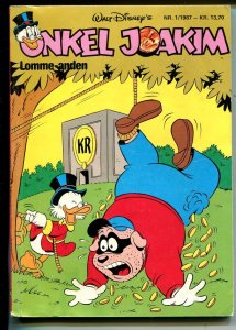 Onkel Joakim #1 1987-Disney-Danish-Uncle Scrooge-Carl Barks-Mickey Mouse-VG
