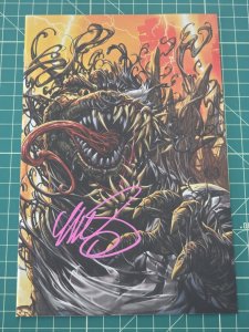 GODZILLA DESTROYS MARVEL UNIVERSE #2 1:100 VIRGIN SIGNED MARK BROOKS NYCC COA NM