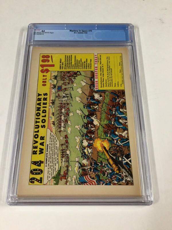 Mystery In Space 75 Cgc 8.0 Ow/w Pages Dc Silver Age