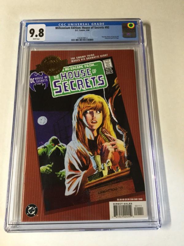 Millennium Edition House Of Secrets 92 Cgc 9.8 1st Appearance Of Swamp Thing