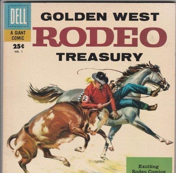 Dell Giant Golden West Rodeo Treasury 1 Strict 9.0 VF/NM Aff-Grade(Oct-57)Riders