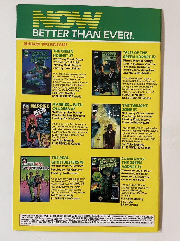 Tales of the Green Hornet #2 - NM+ (1992)