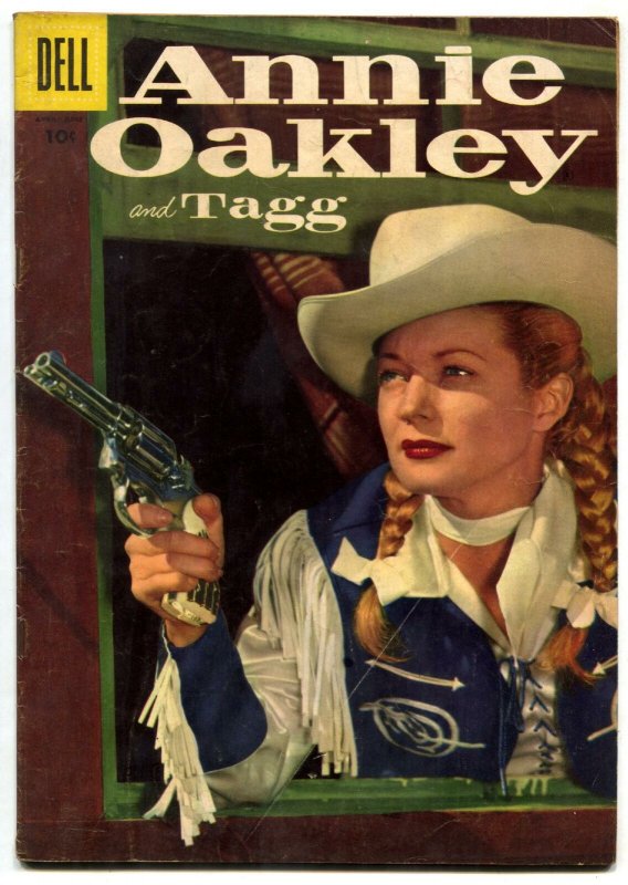 Annie Oakley and Tagg #7 1956- Dell Western- Photo cover VG
