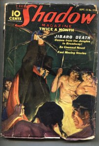 The Shadow Pulp September 15 1936-JIBARO DEATH- Maxwell Grant FR