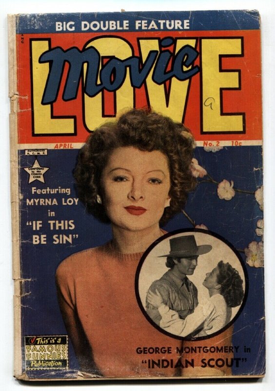 Movie Love #2 1950-Famous Funnies-Myrna Loy-Indian Scout