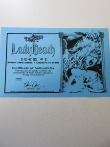 Lady Death Icon #1 BooKoo Comix Edition NM- Condition! Signed W/ COA!
