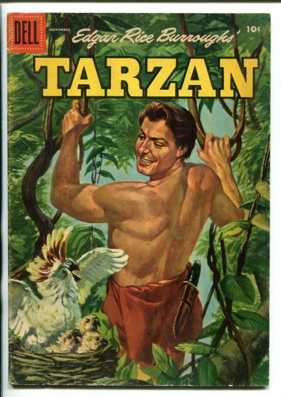 TARZAN #74-1955-DELL-EDGAR RICE BURROUGHS-JESSE MARSH-RUSS MANNING-vg