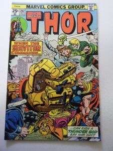 Thor #242 (1975) VG+ Condition moisture stain fc