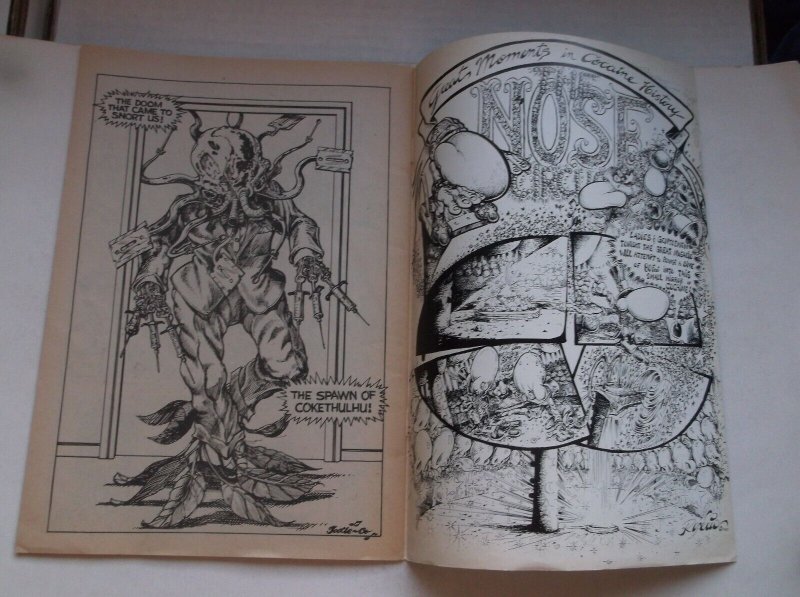 LAST GASP: R.I.P.-SNORTIN' COCAINE COMIX #2, RARE UNDERGROUND COMIX, 1980, VF-!!