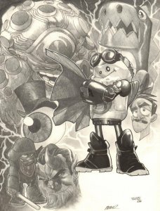 Super Detailed Pencil with some Ink Commission - 2007 art by Humberto Ramos
