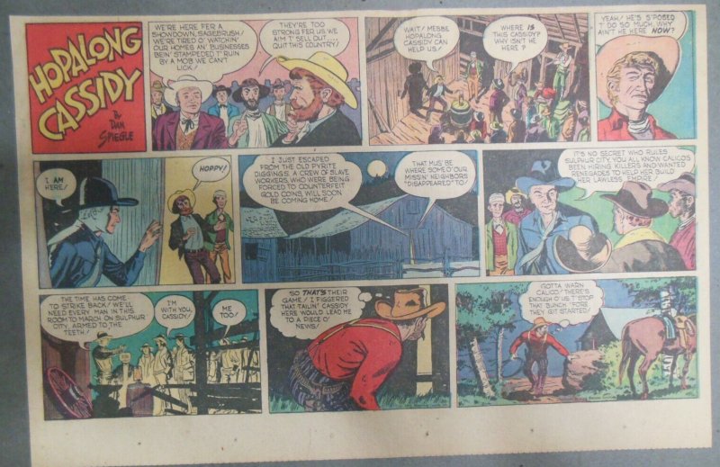 (52) Hopalong Cassidy Sunday Pages by Dan Spiegle  from 1951 Year #2 Complete !