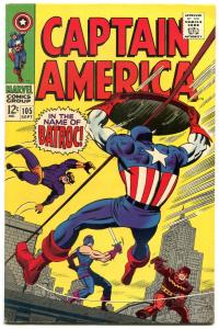 CAPTAIN AMERICA #105 1968-JACK KIRBY-MARVEL 12 CENT VF