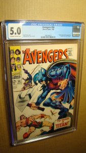 AVENGERS 50 *CGC 5.0* 1HERCULES LEAVES TYPHON ZEUS ARES SCARLET WITCH 1968