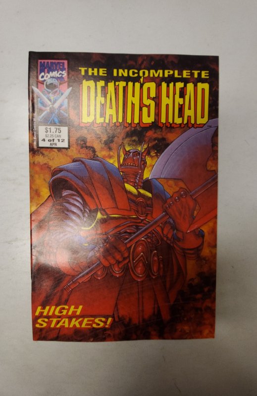 The Incomplete Death's Head (UK) #4 (1993) NM Marvel Comic Book J720