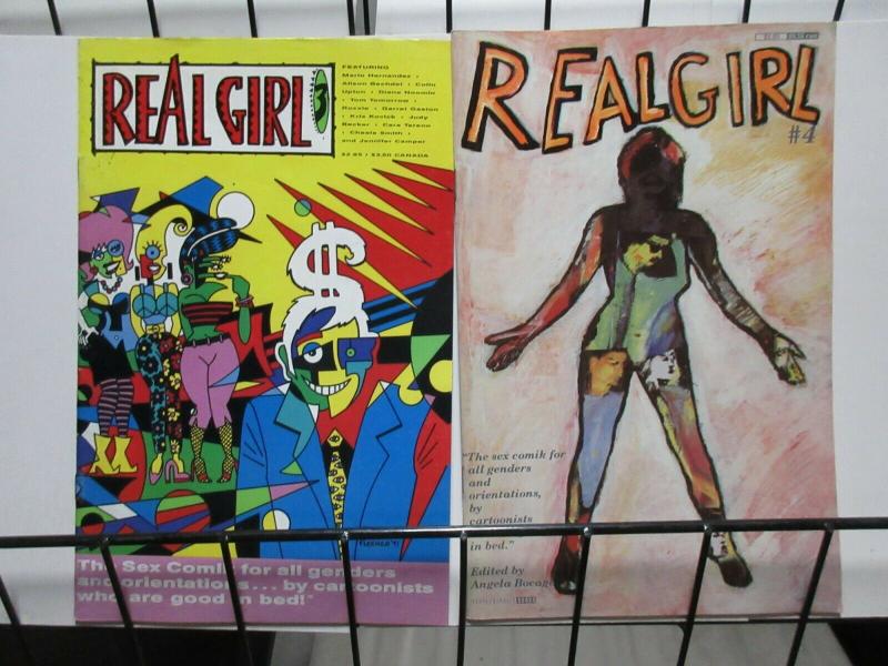 Real Girl (Fantagraphics 1992) #3, 4 Indie Comix Alison Bechdel Hernandez Bros. 