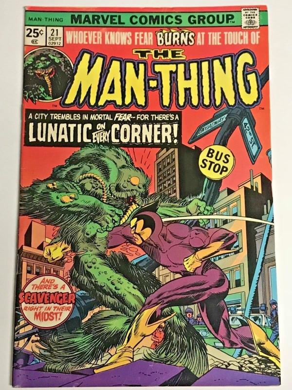 MAN-THING#21 FN/VF 1975 MARVEL BRONZE AGE COMICS