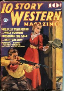 10 STORY WESTERN-OCT 1936-GOOD GIRL ART CVR-WALT COBURN-LUKE SHORT-PULP