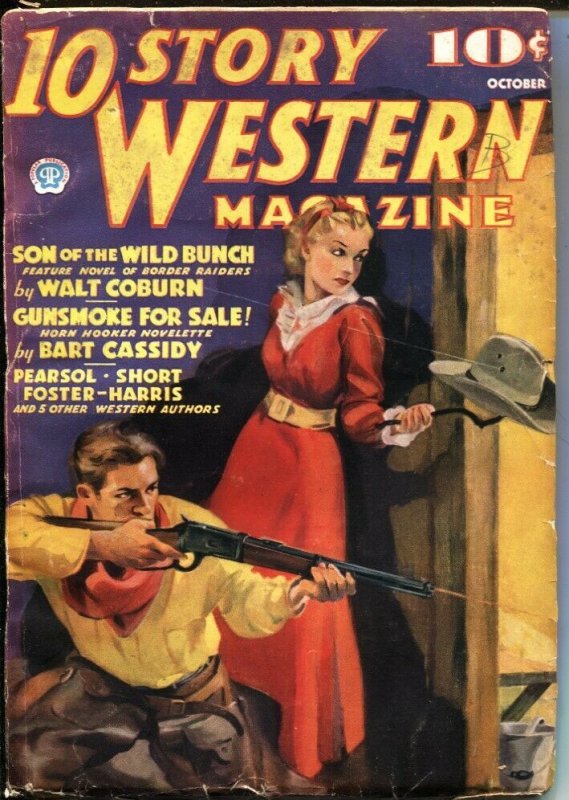 10 STORY WESTERN-OCT 1936-GOOD GIRL ART CVR-WALT COBURN-LUKE SHORT-PULP