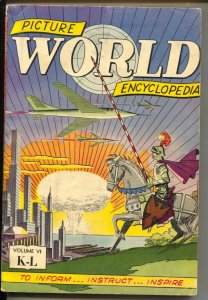 PICTURE WORLD ENCYCLOPEDIA  VOL VI-1959-COMIC BOOK STYLE ART-GENE FAWCETTE-VG+