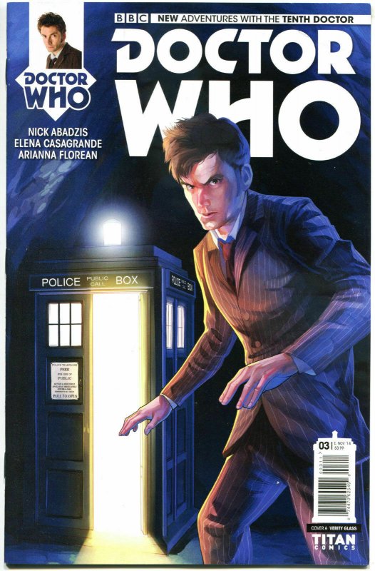 DOCTOR WHO #3 A, NM, 10th, Tardis, 2014, Titan, 1st, more DW in store, Sci-fi