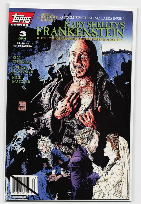 Mary Shelley's Frankenstein #3 Newsstand Edition (1994) Frankenstein