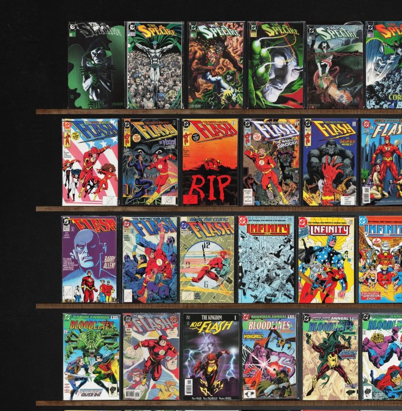 Huge Lot 150+ Comics with The Flash, The Spectre, Infinity, Inc. & More!