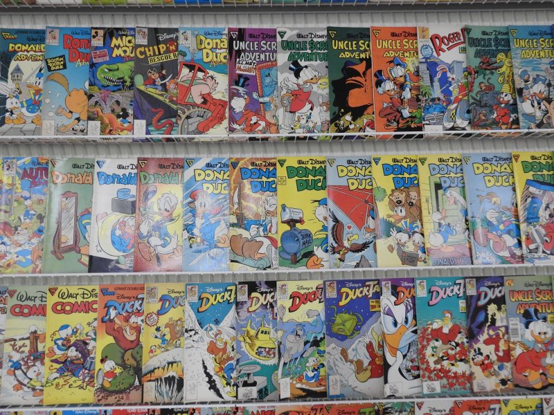 Huge Lot of 170 Comics W/ Uncle Scrooge, Donald Duck, Mickey Mouse! Avg. FN