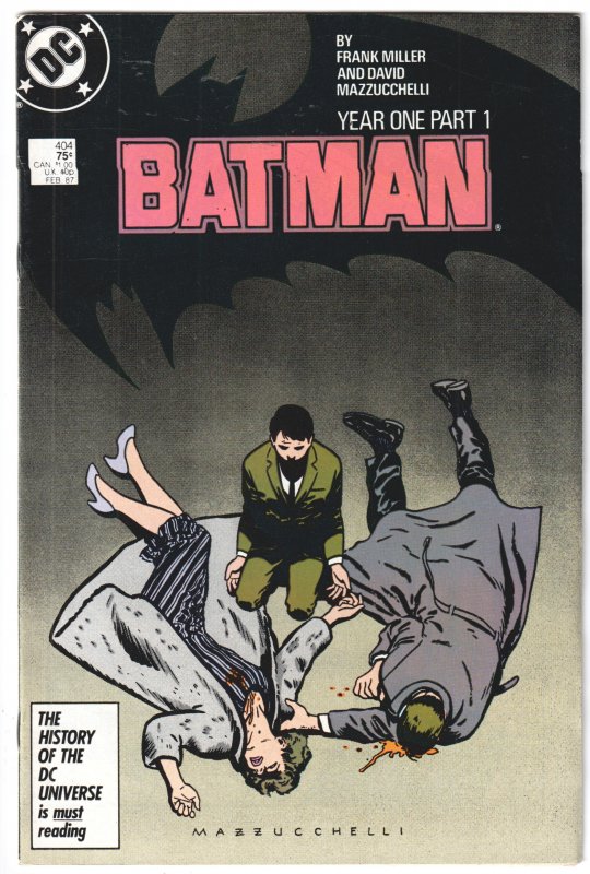 Batman #404 (1987) Batman Year One by Frank Miller begins