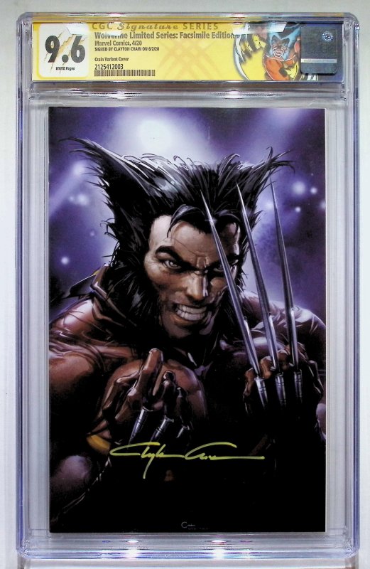 Wolverine #1 Facsimile Edition Variant Cover B CGC 9.6 Signature Series