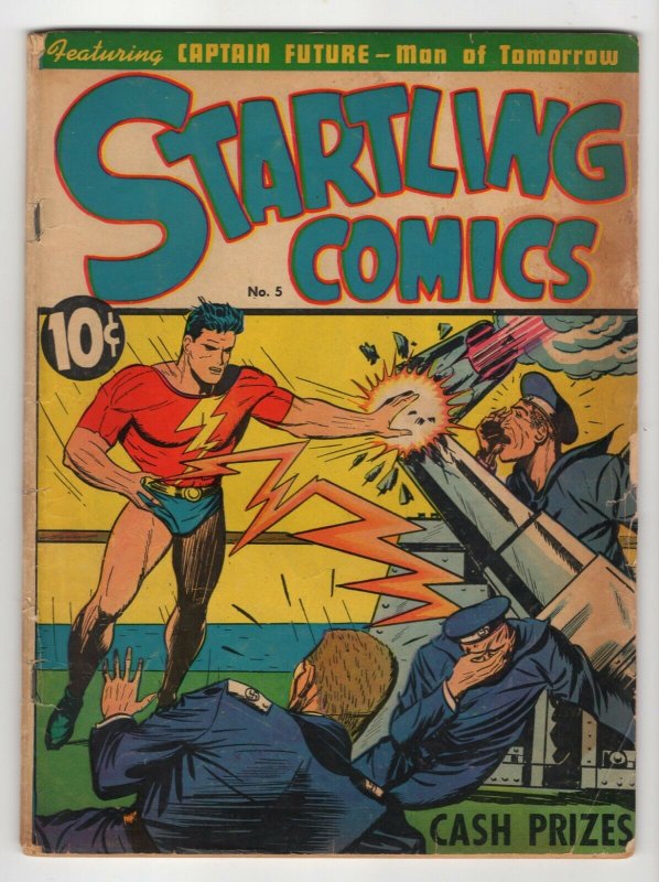 Startling Comics #5, VG(4.0), 1940, Better Publications, Cool War Cover!