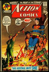 Action Comics #402 1971-Superman- DC Comics- Burned alive cover FN/VF