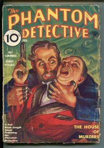 PHANTOM DETECTIVE  02/1964-TORTURE-CRIME-HERO PULP-good