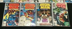 IRON MAN 9PC LOT (VF/NM) BATTLES THE GHOST!! 1989-90 
