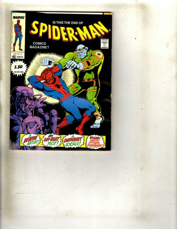 Lot of 9 Spider-Man Magazines #2 3 4 4 6 6 7 13 The Amazing Spider-Man #3 WS15