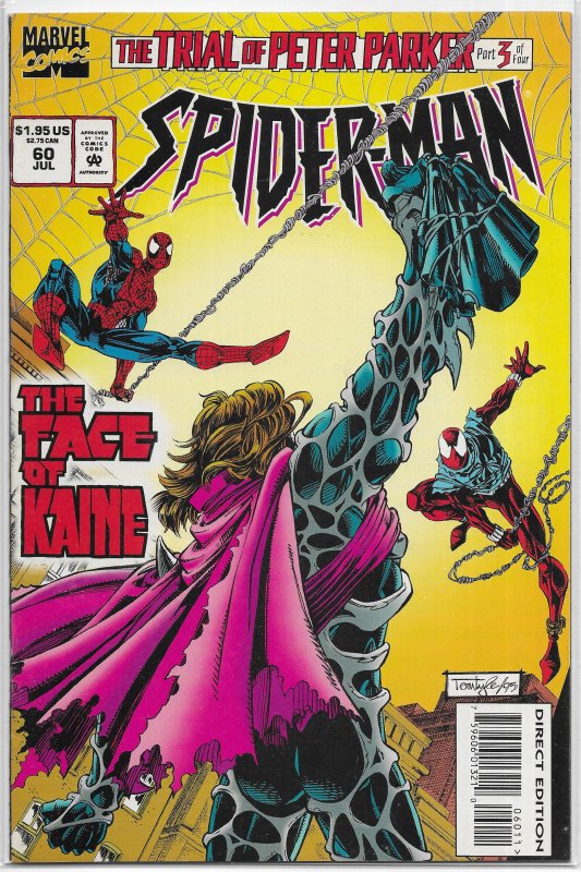 Spider-Man (vol. 1, 1990) #60 VF (Trial of Peter Parker 3) Mackie/Lyle, Kaine