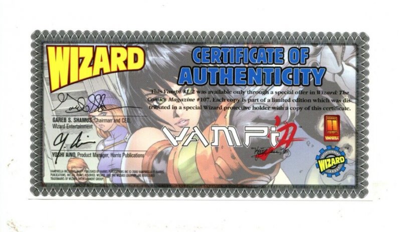 Vampi #1/2 - Wizard Red Foil Special Edition with COA (9.2) 2000